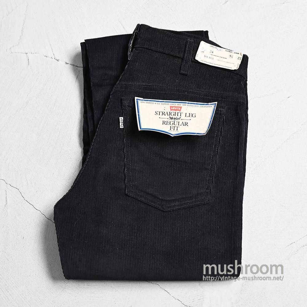LEVI'S 519-1558 BLK CORDUROY PANTS'85/DEADSTOCK/W32L34