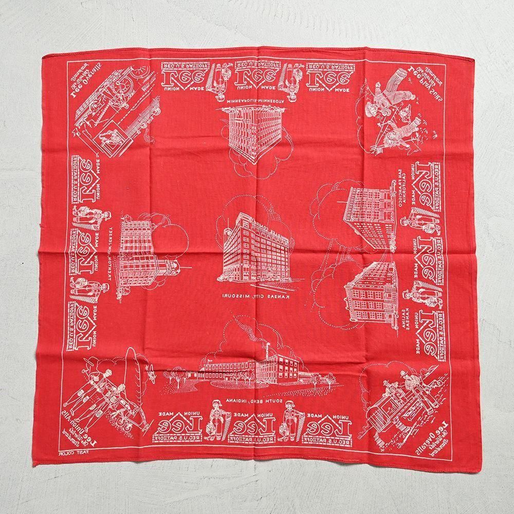 1930's～Lee ADVERTISING BANDANA バンダナ Lee ADVERTISING BANDANA（Around 1930'S/GOOD CONDITION/RED