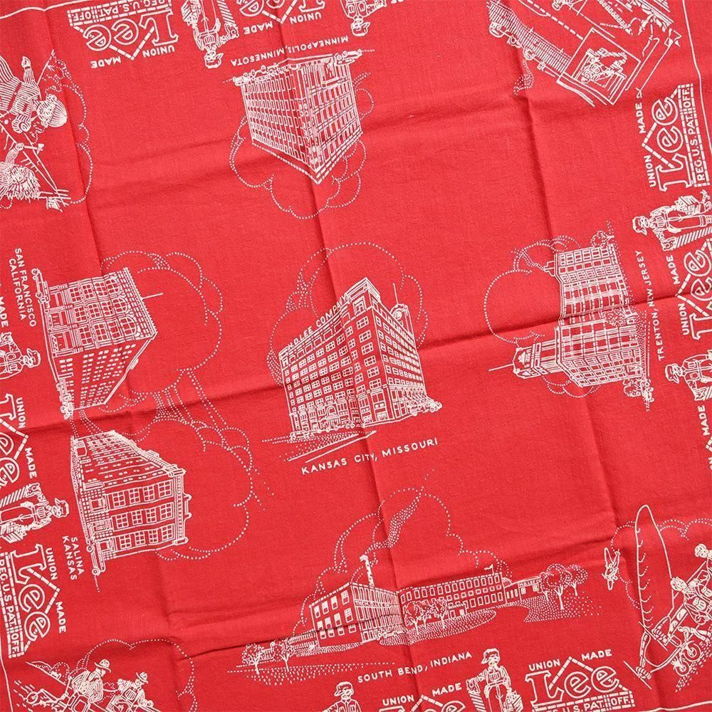 1930's～Lee ADVERTISING BANDANA バンダナ Lee ADVERTISING BANDANA（Around 1930'S/HOUSE MARK） - 古着屋