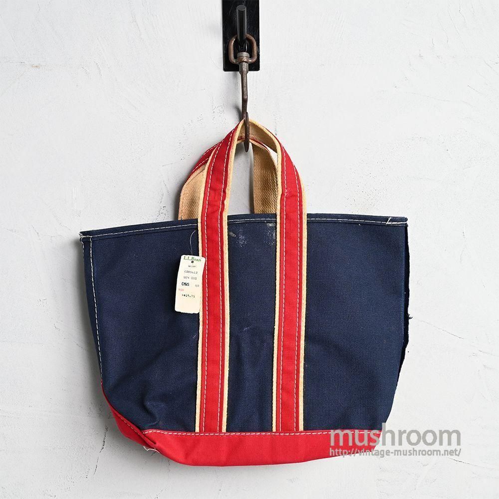 L.L.BEAN NVYRED DELUXE TOTE1980'S/MEDIUM/DEADSTOCK