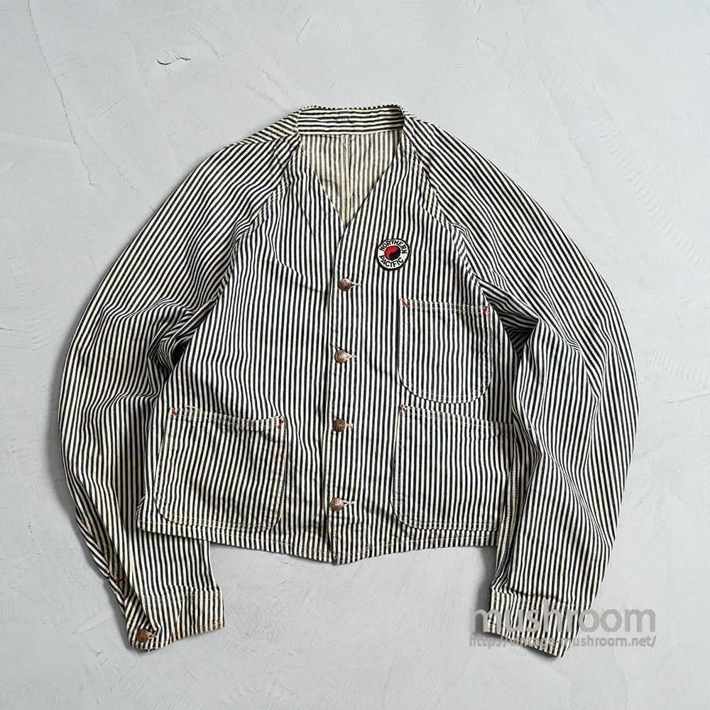 BIG MAC HICKORY STRIPED ENGINEER WORK JACKET with PATCH