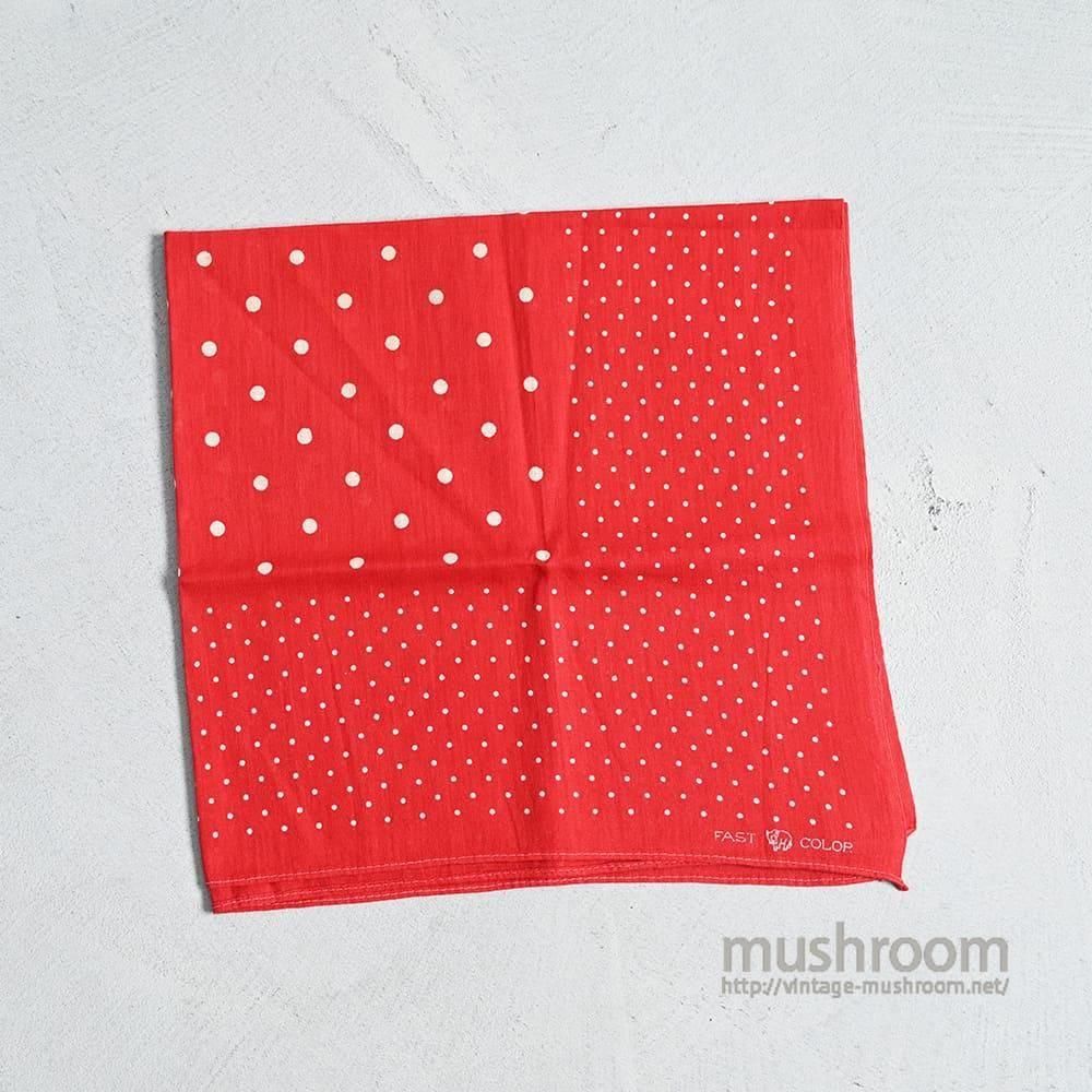 ELEPHANT BRAND POLKA DOT BANDANA（1940'S/RED/GOOD CONDITION