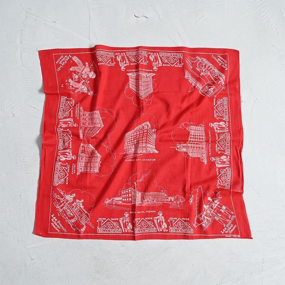 1930's～Lee ADVERTISING BANDANA バンダナ Lee ADVERTISING BANDANA（Around 1930'S/HOUSE MARK） - 古着屋
