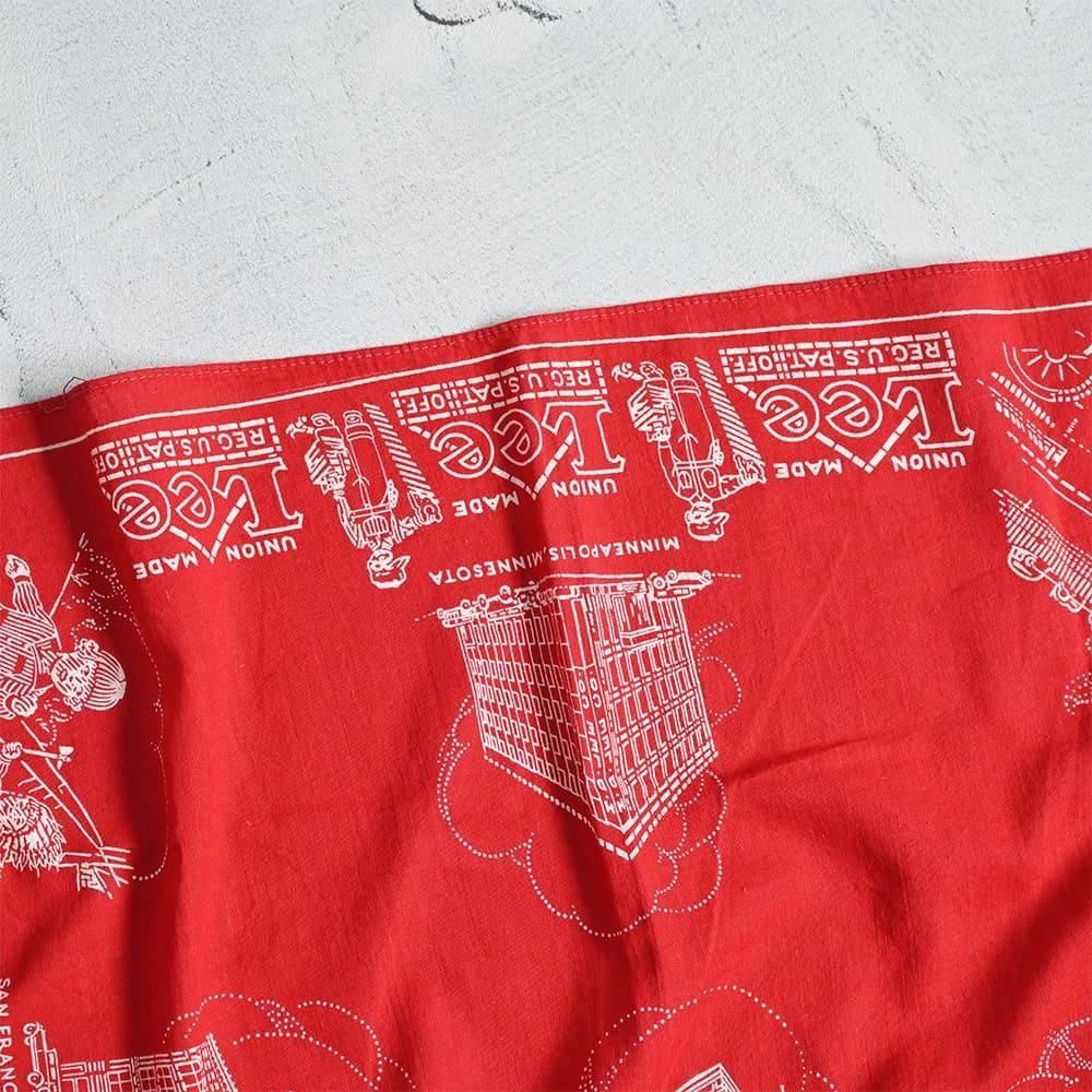 Lee ADVERTISING BANDANA（Around 1930'S/MINT CONDITION/RED