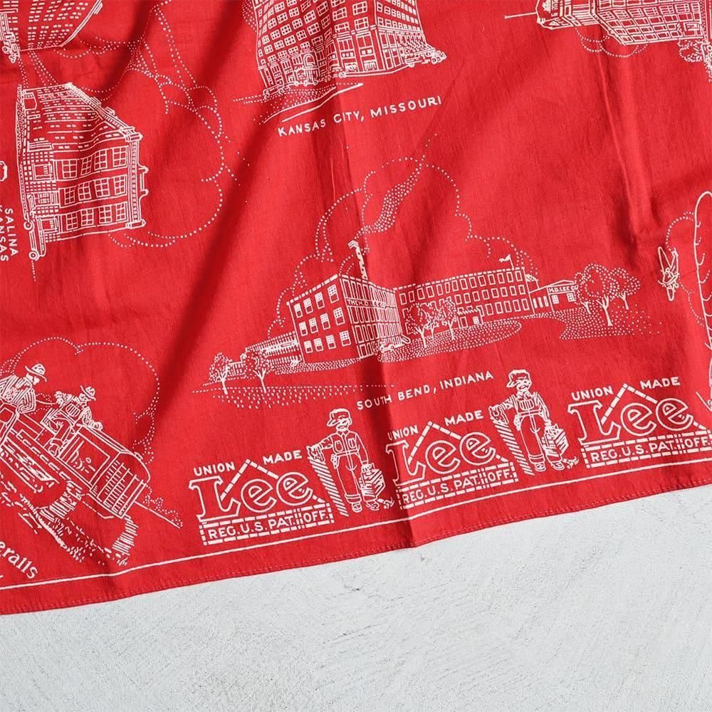 1930's～Lee ADVERTISING BANDANA バンダナ Lee ADVERTISING BANDANA（Around 1930'S/HOUSE MARK） - 古着屋