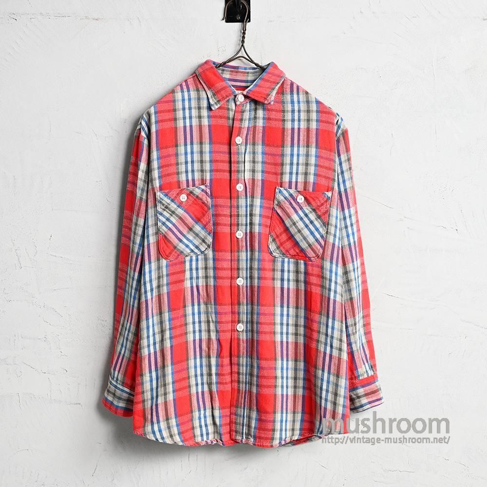 BIG MAC L/S PLAID FLANNEL SHIRT1960'S/GOOD CONDITION/LARGE