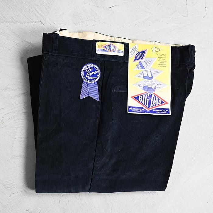 BIG-DAD CORDUROY WORK TROUSERS1960'S/DEADSTOCK/W36L31