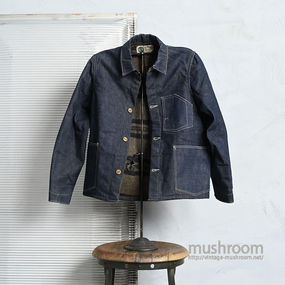 WORKMAN'S 3-POCKET DENIM COVERALL with BLANKET（1930'S/MINT