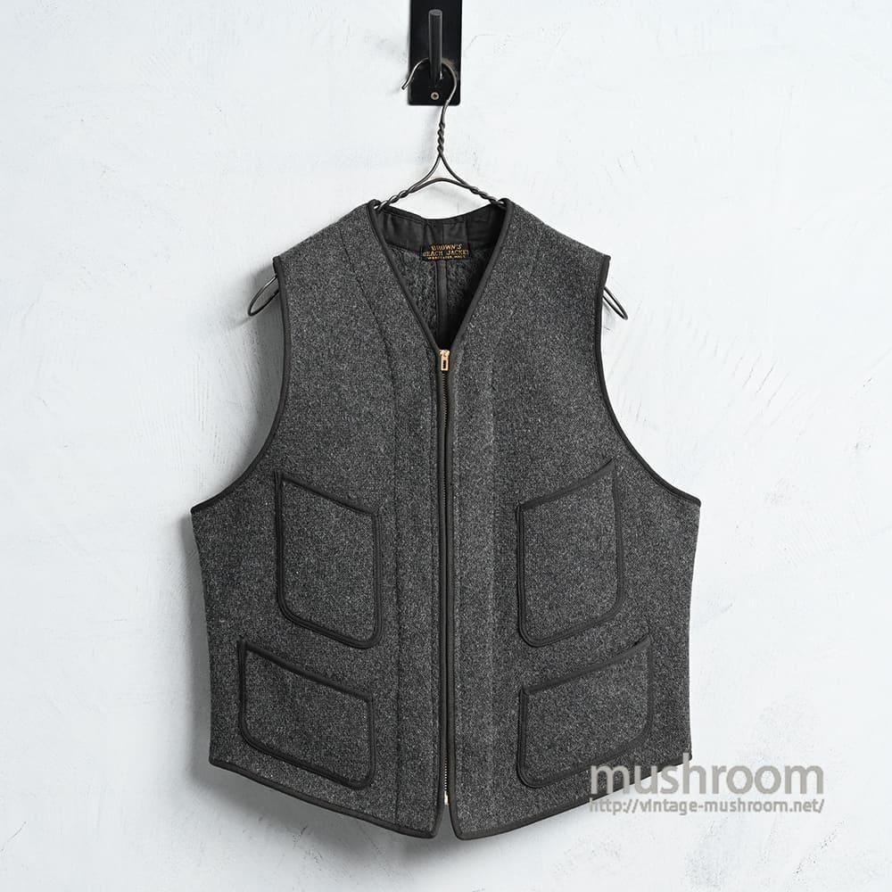 BROWN'S BEACH VEST with ZIPPER1940'S/RARE PIECE/DEADSTOCK