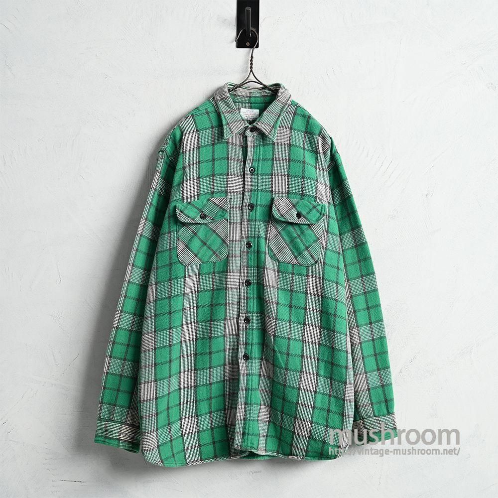 SEARS L/S PLAID FLANNEL SHIRTAround 1950'S/GOOD CONDITION/X-LARGE