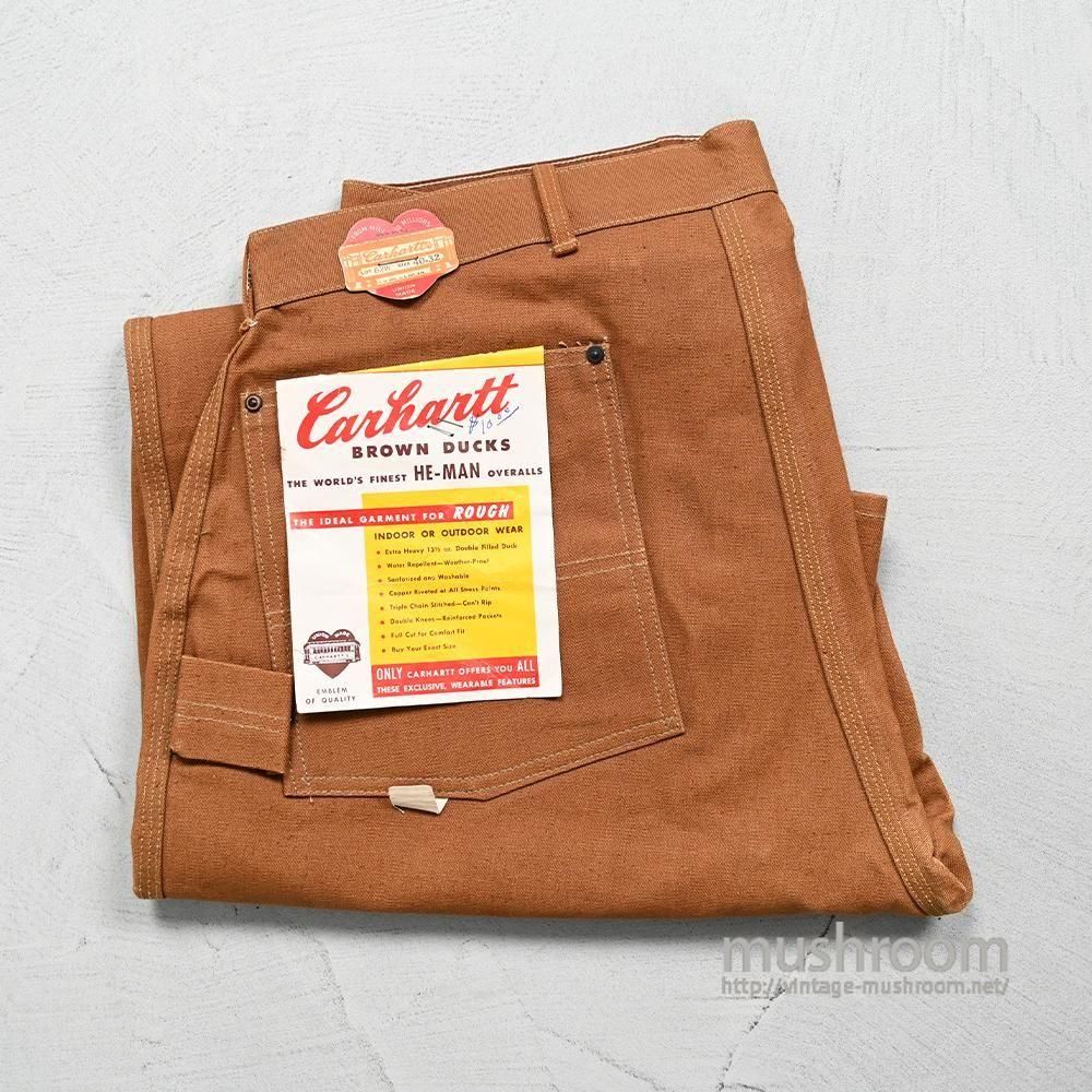 CARHARTT BROWN DUCK WORK PANTS1950'S/DEADSTOCK/W40L32