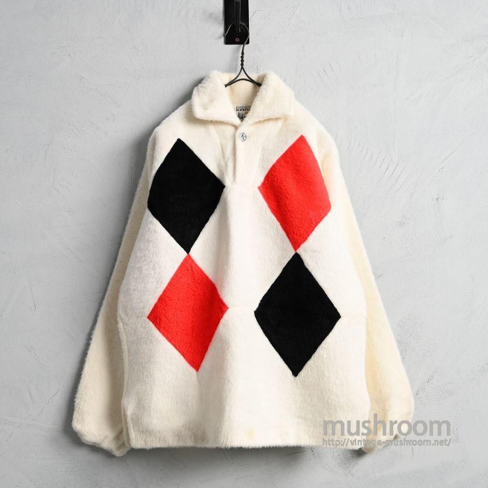 KODIAK DIAMOND PATTERN FAKE FUR L/S SHIRT by CAMPUSAround 1950'S/MEDIUM