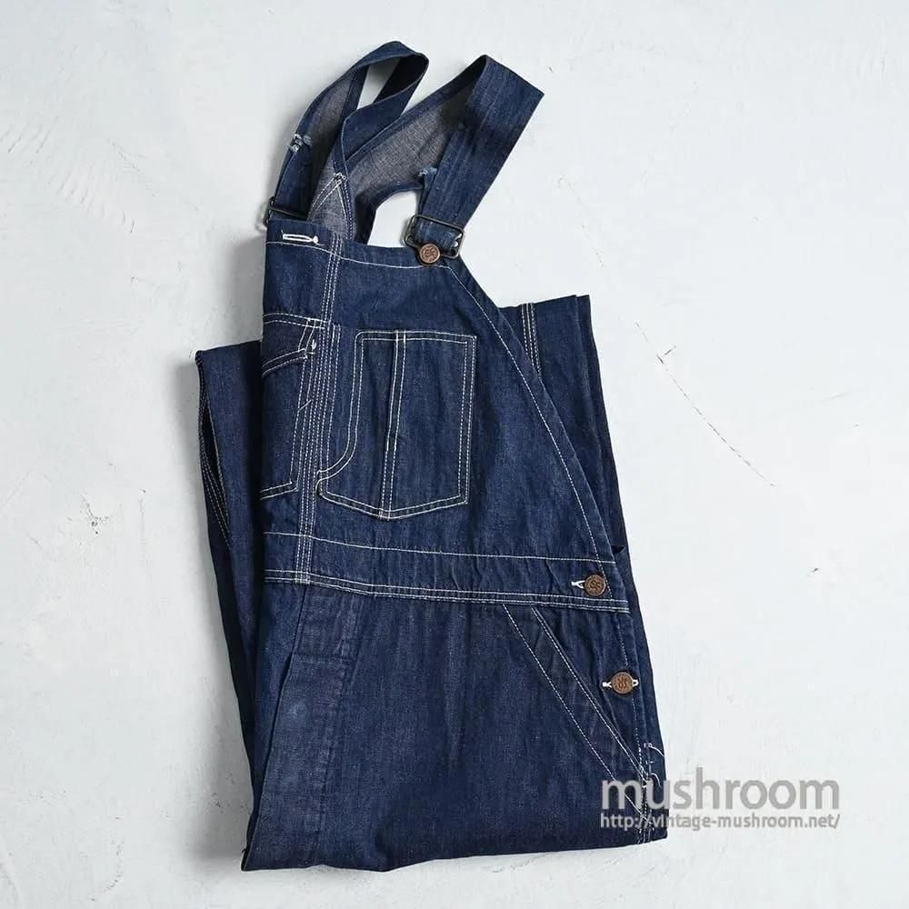 STRONG RELIABLE DENIM OVERALL with SEPARATE POCKET1940'S/DARK COLOR & GOOD CONDITION