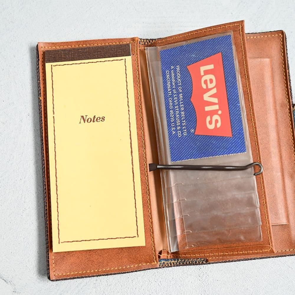 LEVI'S ADVERTISING DENIM x PVC LEATHER LONG WALLET（1970'S
