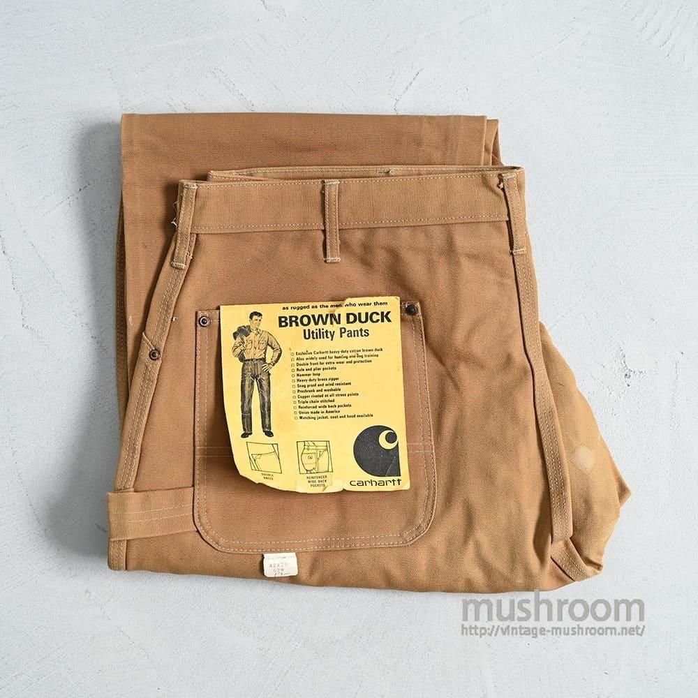 CARHARTT W/KNEE BROWN DUCK PAINTER PANTSAround 1970'S/DEADSTOCK/W42L28