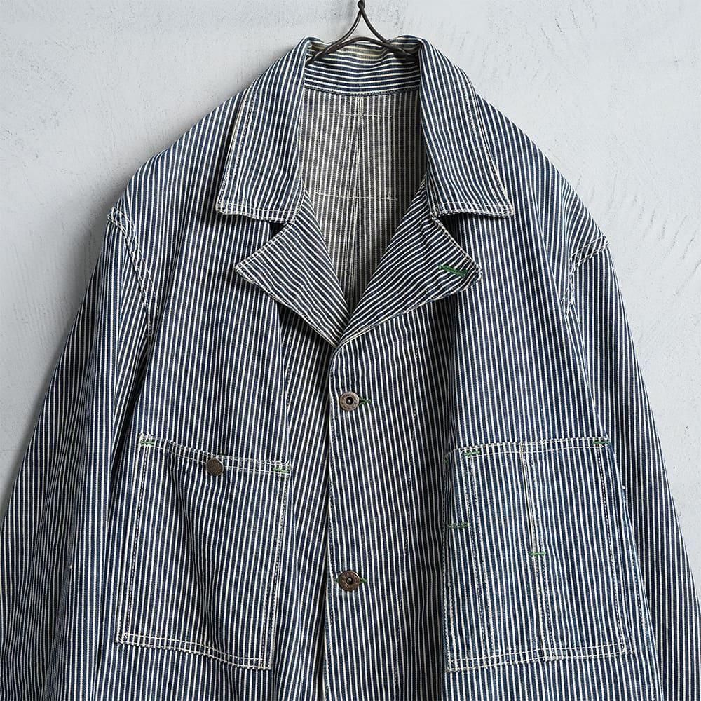 WW2 OSH KOSH HICKORY STRIPED COVERALL（1940'S/GOOD CONDITION