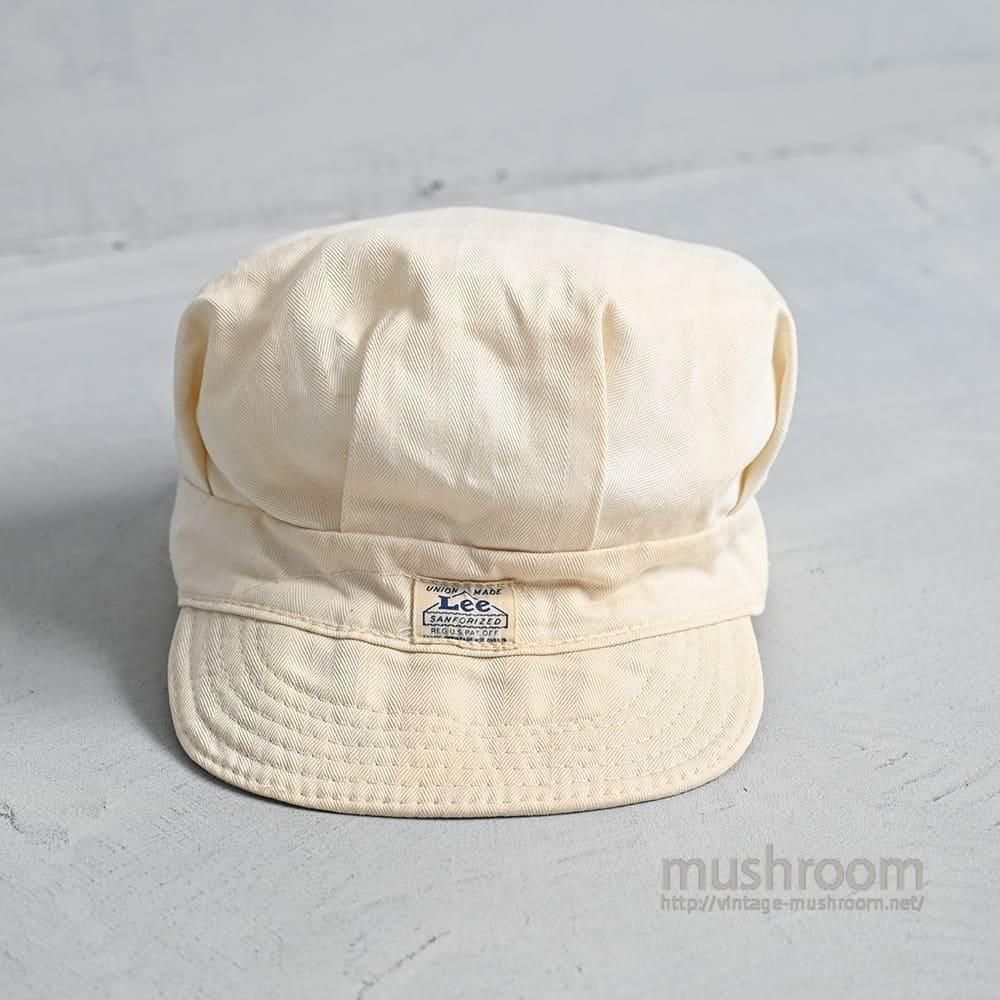 Lee WHITE HBT WORK CAP1940-50'S/HOUSEMARK TAG/GOOD CONDITION
