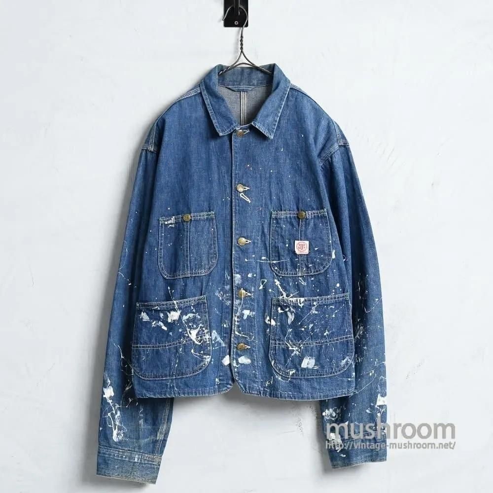 TUF-NUT DENIM COVERALL with PAINT1950'S/GOOD CONDITION/SZ 44