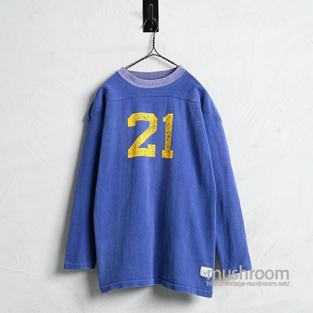 CHAMPION FOOTBALL T-SHIRT with ELBOW PATCH1950'S/BIG RUNNING TAG