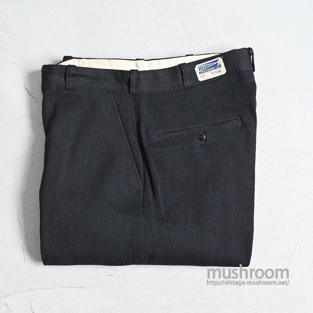 HEAD LIGHT WHIPCORD WORK TROUSERS1950'S/DEADSTOCK/W33L30