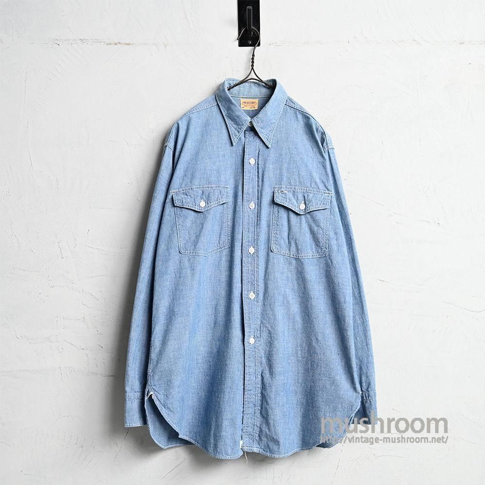 HEAD LIGHT CHAMBRAY WORK SHIRT1950'S/GOOD CONDITION/SZ 16