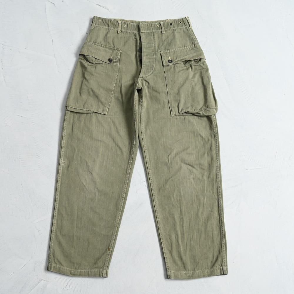 40's USMC P-44 HBT TROUSERS モンキーパンツ w34 ビンテージ40's○USMC P-44 HBTモンキーパンツ実寸W82cm○220412s1-