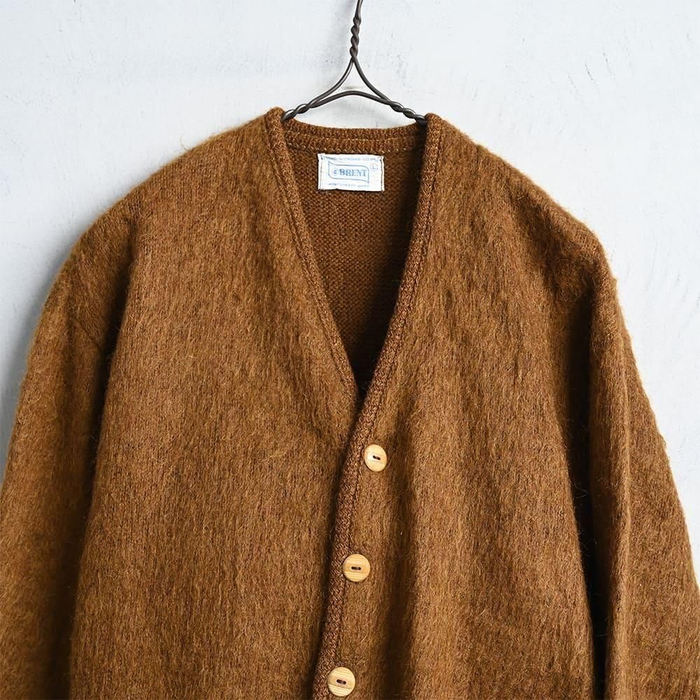 60s モンゴメリーワードBRENT ウール モヘア ジップカーデLサイズ希少 BRENT MOHAIR CARDIGAN（MINT CONDITION/LARGE） - 古着屋 ｜ mushroom