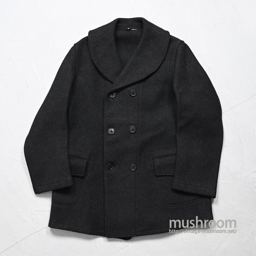 BLACK BEAR DOUBLE BREASTED SHAWLCOLLER WOOL COATMINT CONDITION