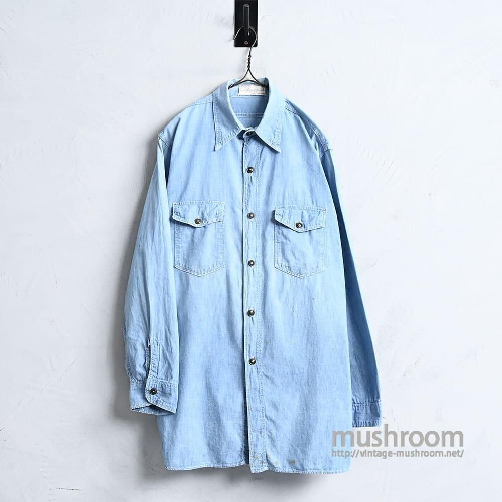 U.S.NAVAL RESERVE CLOTHING CHAMBRAY SHIRT with LABEL1940'S/GOOD CONDITION