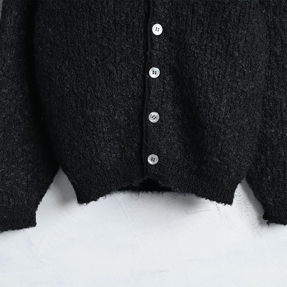 TRAVERSE BAY WOOLEN BLACK MOHAIR CARDIGAN（1960'S/GOOD CONDITION