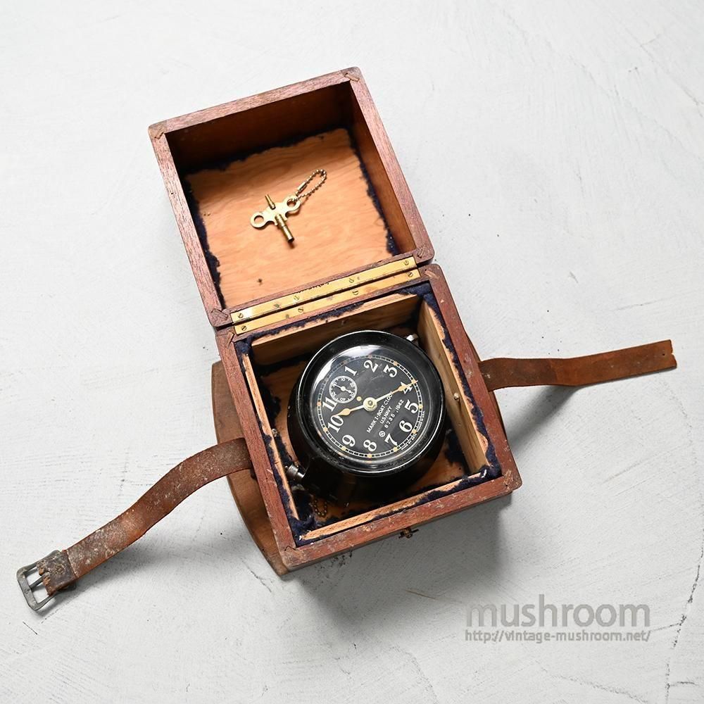 WW2 U.S.N SHIP DECK CLOCK with BOX'42/GOOD CONDITION