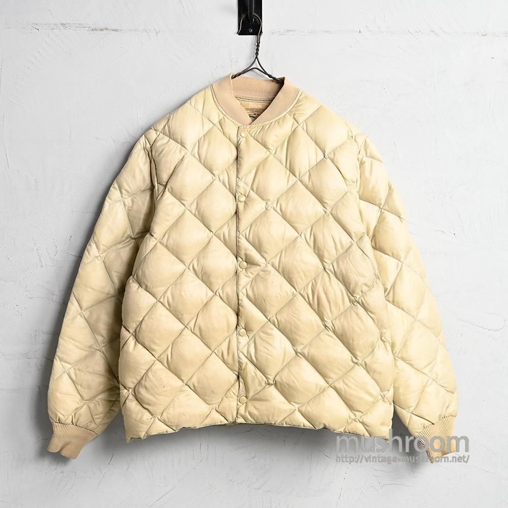 EDDIE BAUER QUILTING DOWN JACKET with GOOD REPAIRAround 1950'S/LARGE