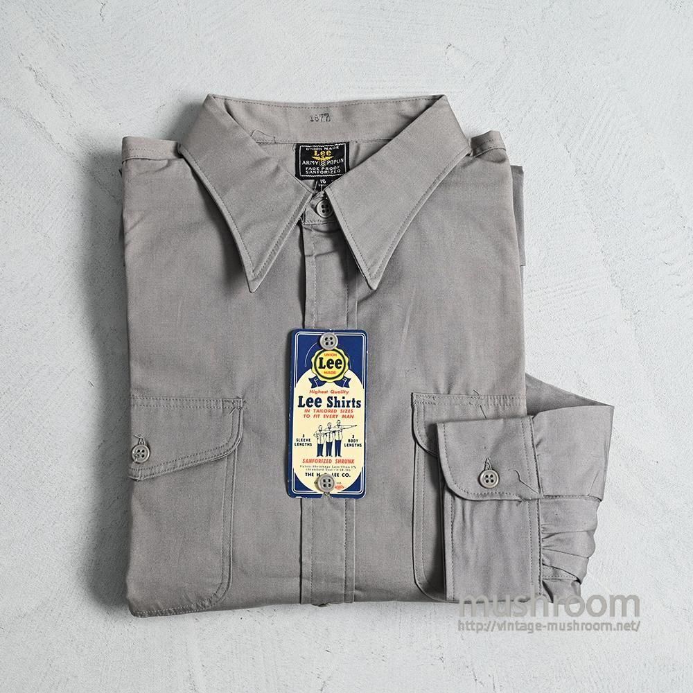 Lee ARMY POPLIN COTTON WORK SHIRTAround 1950'S/DEADSTOCK/SZ 16-SHORT 