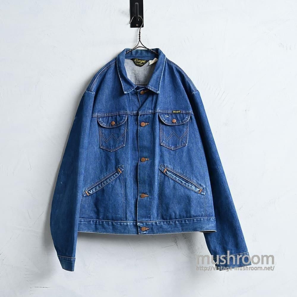 WRANGLER 74126NV DENIM JACKET1980'S/GOOD CONDITION/SUPER BIG SIZE