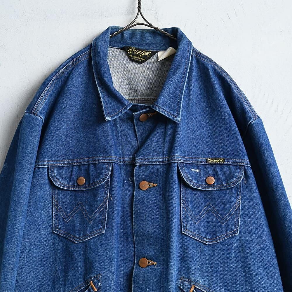 WRANGLER 74126NV DENIM JACKET（1980'S/GOOD CONDITION/SUPER BIG
