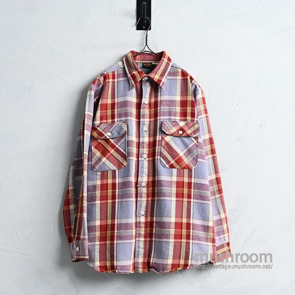 BIG YANK PLAID FLANNEL SHIRT1970'S/VERY GOOD CONDITION/MEDIUM