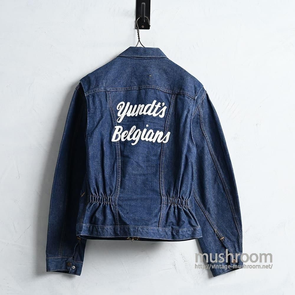 【超希少】内巻き50周年2000本限定Wrangler w30L34 濃紺 WRANGLER 11MJZ DENIM JACKET with EMBROIDERY（1960'S/ALMOST