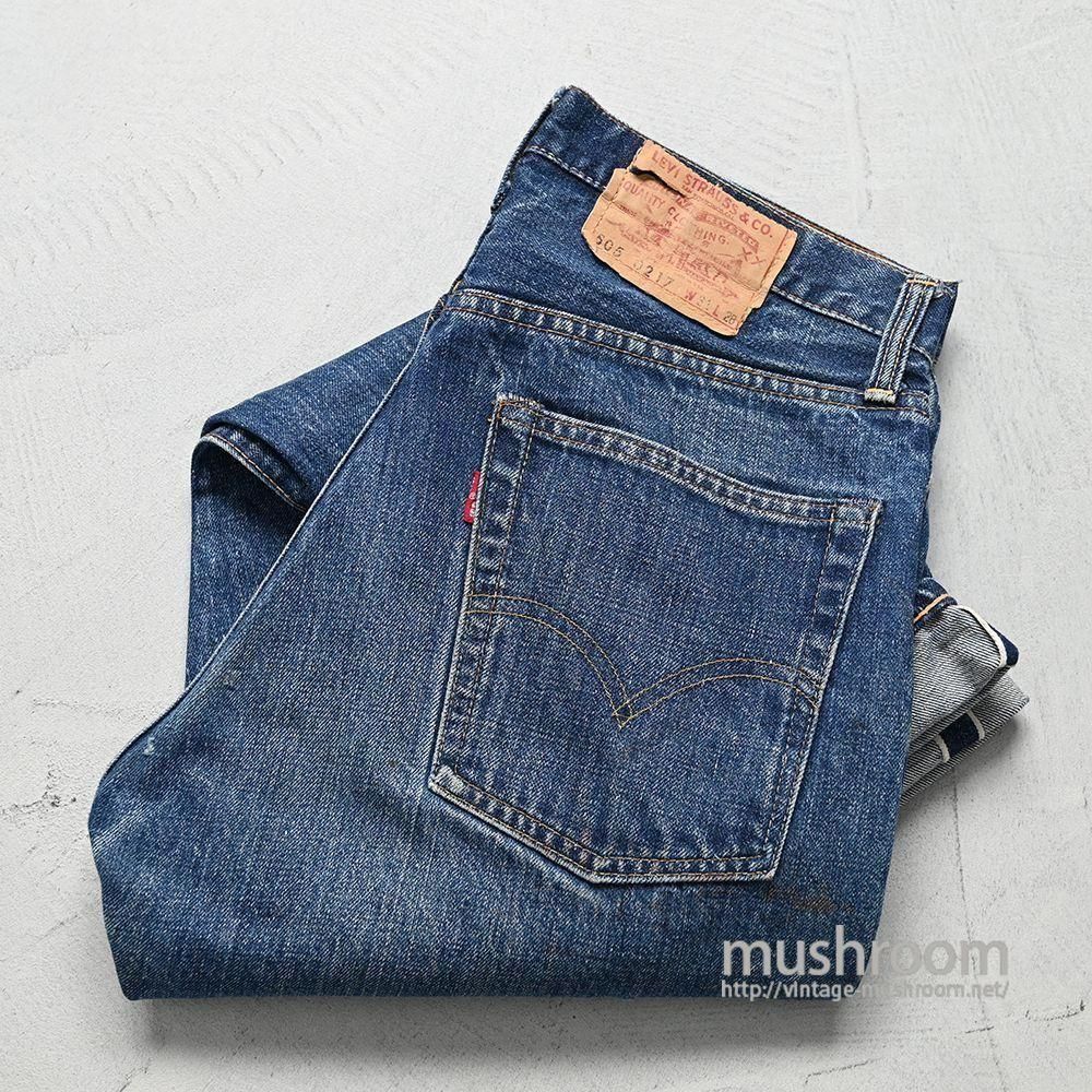 LEVI'S 505 BIGE JEANS with SELVEDGE��1960'S/GOOD INDIGO/W31L28��