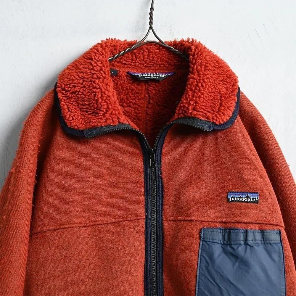 PATAGONIA FULL-ZIP PILE JACKET（1980'S/GOOD CONDITION/LARGE