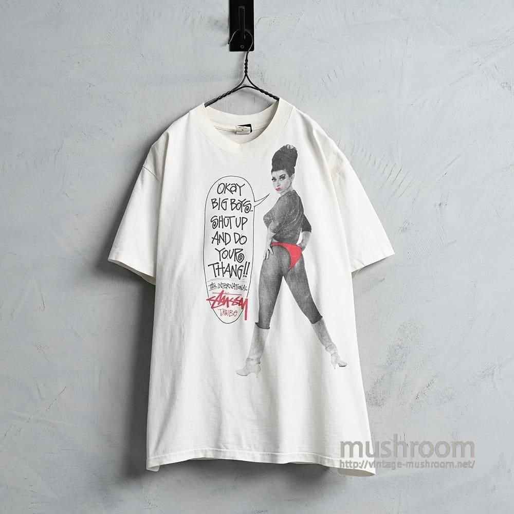 OLD STUSSY PHOTO PRINT T-SHIRT（1980'S/GOOD CONDITION/X-LARGE