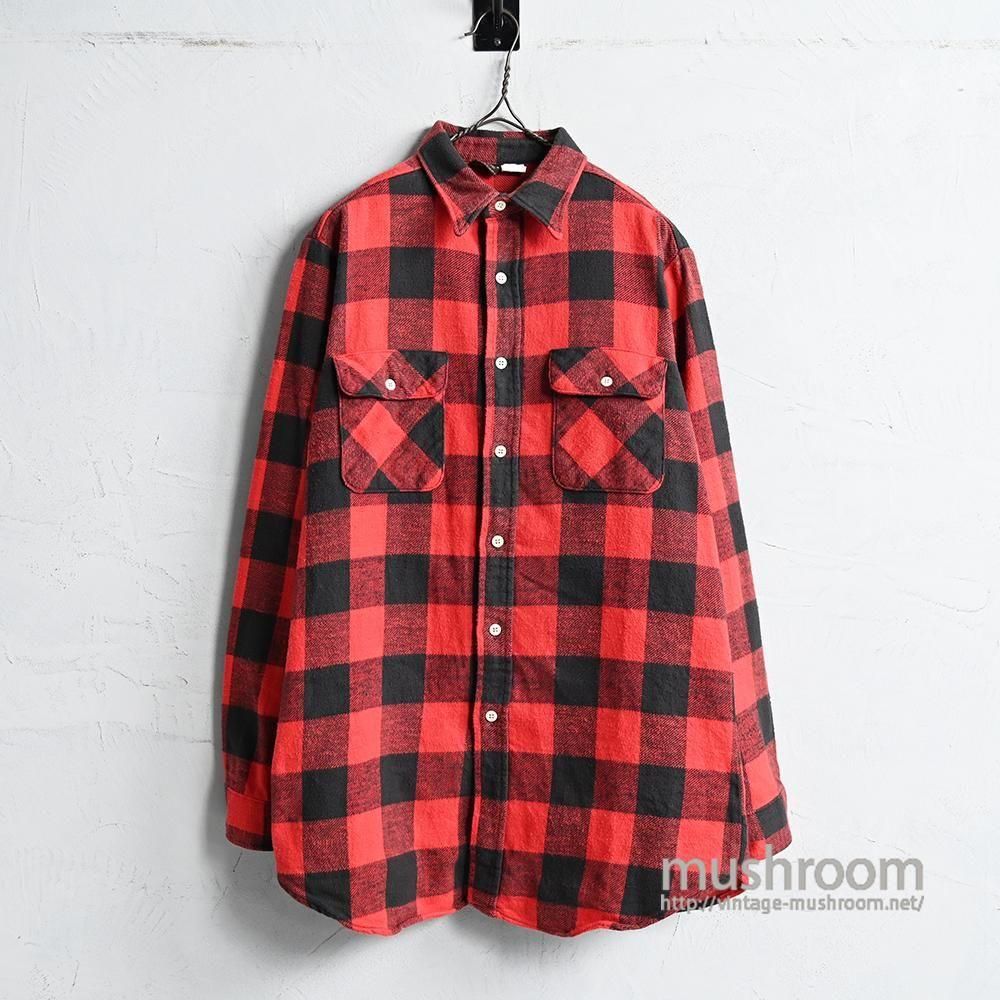 BIG YANK PLAID FLANNEL SHIRT��Around 1970'S/VERY GOOD CONDITION/LARGE��