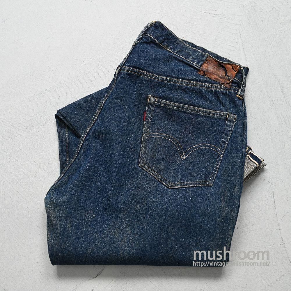 LEVI'S 501XX JEANS with LEATHER PATCH��'47 MODEL/VERY GOOD CONDITION��