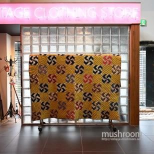 OLD CALICO PATHWORK QUILT ��1920'S/GOOD CONDITION��