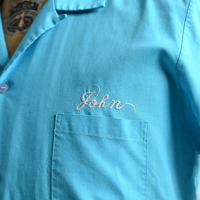 Hamaya YOKOHAMA S/S BOWLING SHIRT with EMBROIDERY(1960'S Hamaya YOKOHAMA S/S BOWLING SHIRT with EMBROIDERY(1960'S