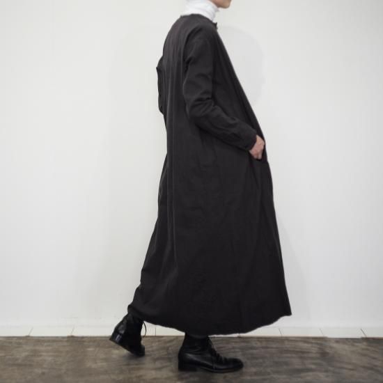 ゴーシュ コットンウールビエラ ロングワンピース チャコールグレー Desoto Clothing Company