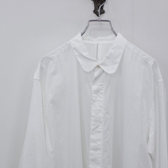 Masnou design   ラウンドカラーシャツ　[white]