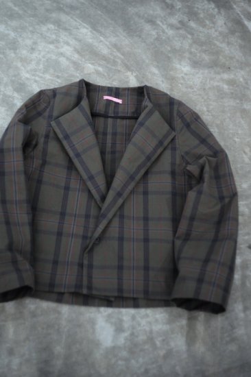 <img class='new_mark_img1' src='https://img.shop-pro.jp/img/new/icons36.gif' style='border:none;display:inline;margin:0px;padding:0px;width:auto;' />r ein   short  jacket  [olive check]