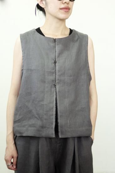 <img class='new_mark_img1' src='https://img.shop-pro.jp/img/new/icons14.gif' style='border:none;display:inline;margin:0px;padding:0px;width:auto;' />r einN/S vest  [ charcoal gray ]