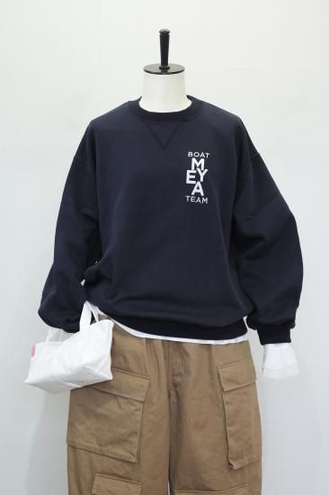 <img class='new_mark_img1' src='https://img.shop-pro.jp/img/new/icons14.gif' style='border:none;display:inline;margin:0px;padding:0px;width:auto;' />MEYAME  NO.6 EMBROIDELY SWEAT [ navy ]
