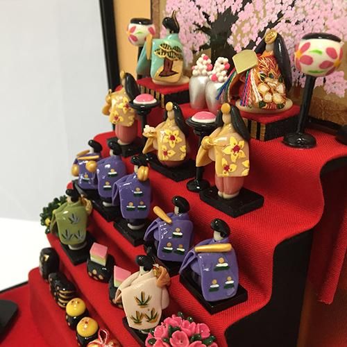 豆雛人形 5段飾り Amazon | ガラス細工 春の豆雛五段飾り | 段飾り | おもちゃ